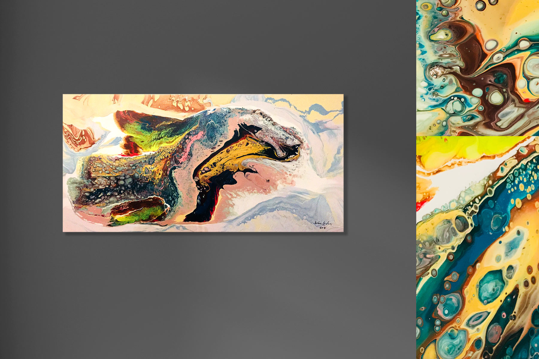 West Australian Artist Abstract Vibrational Art Delon Govender